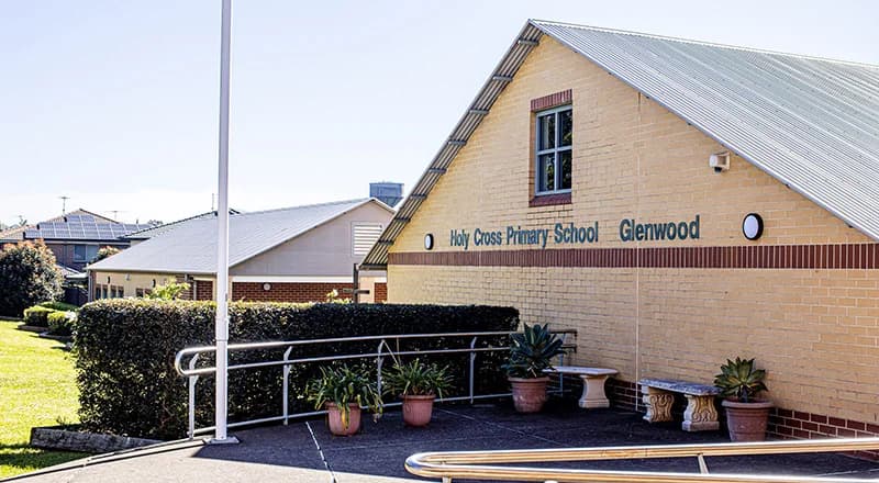Campus buildings and grounds at Holy Cross Primary School in Glenwood