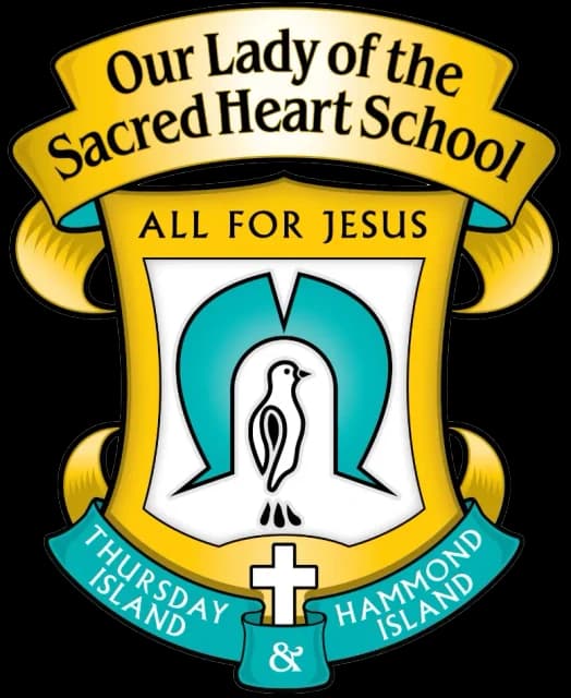 School emblem of Our Lady of the Sacred Heart School Waiben