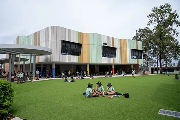Campus buildings and grounds at St Francis Xavier's Catholic Primary School in Lurnea