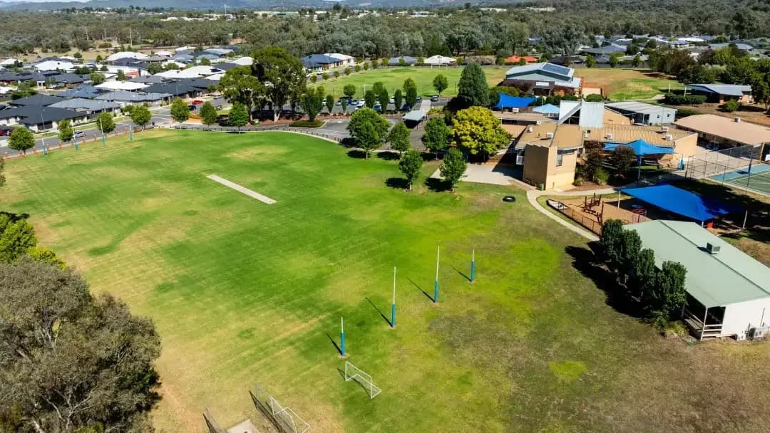 Campus buildings and grounds at Border Christian College in Thurgoona