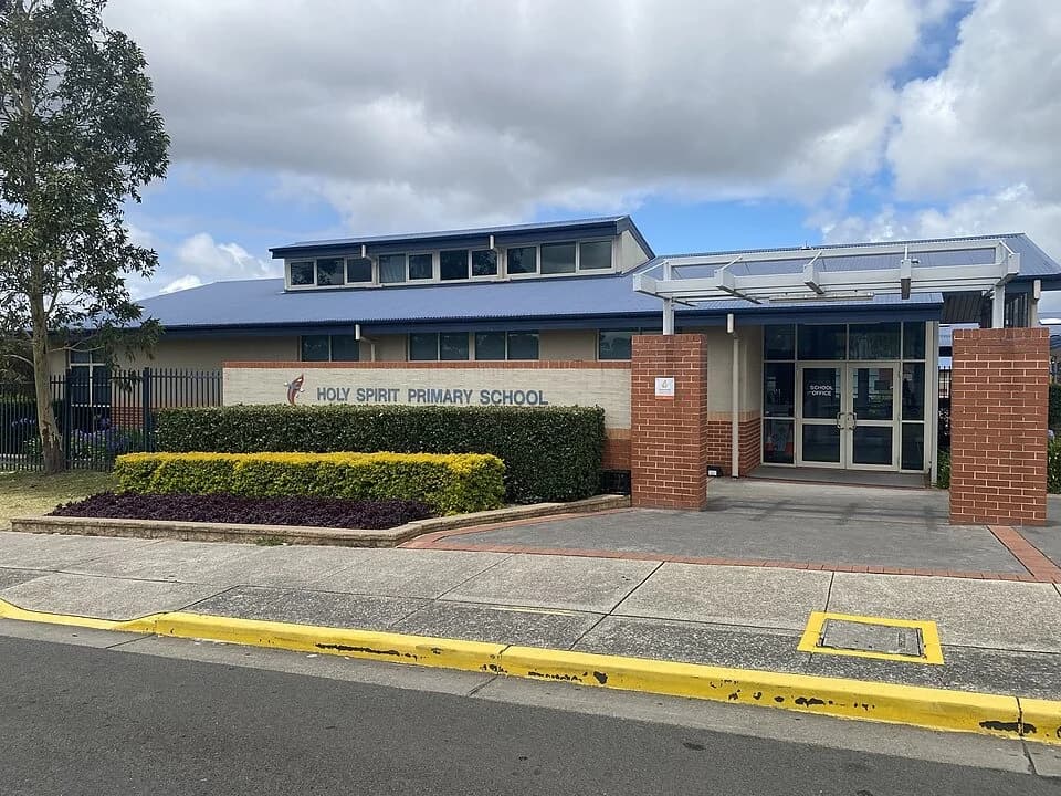 Holy Spirit Catholic Primary School entrance in Carnes Hill