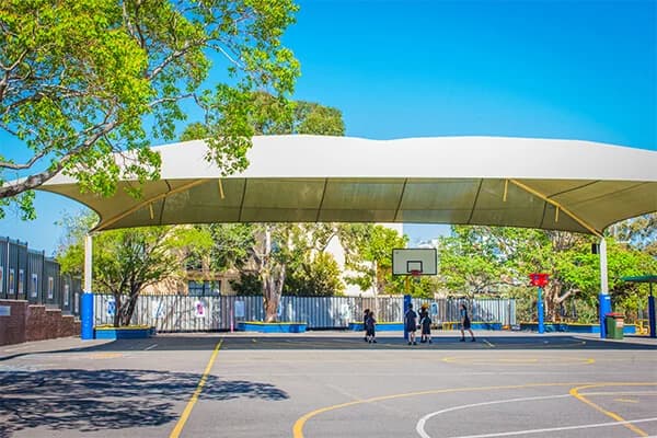 Campus buildings and grounds at St Francis Xavier's Catholic Primary School in Arncliffe