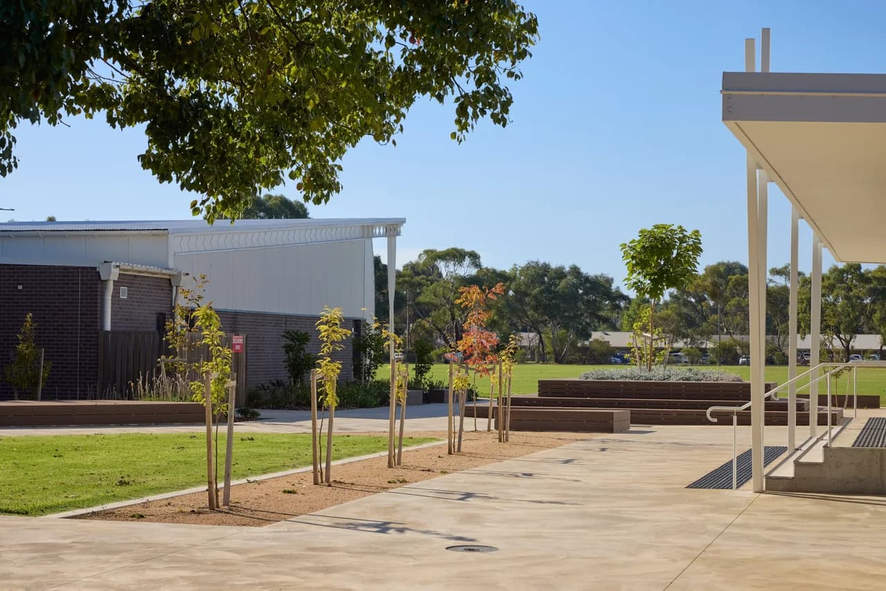 Campus buildings and grounds at Galen Catholic College in Wangaratta