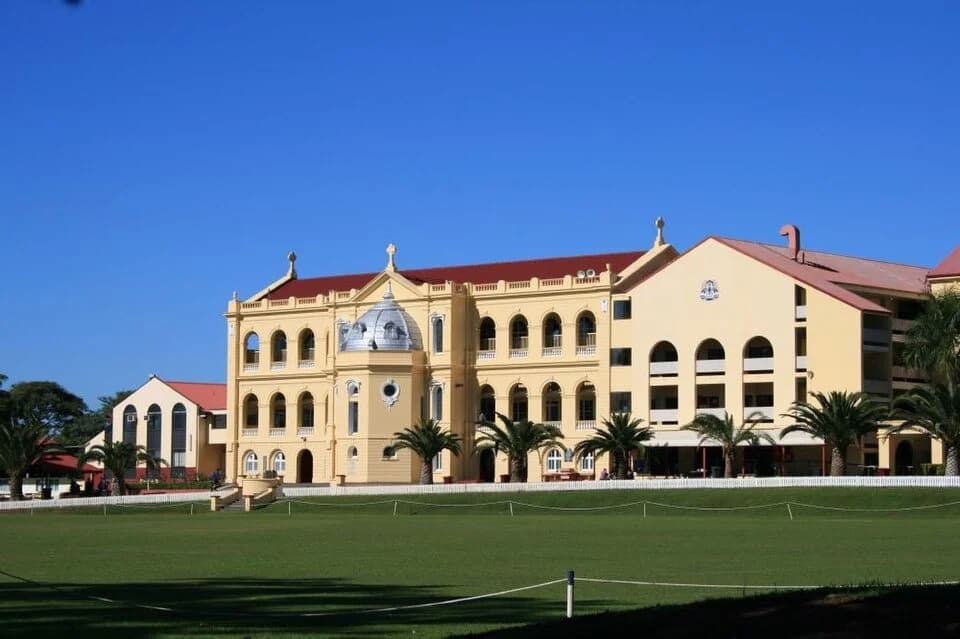 St Joseph’s Nudgee College main building and lawn in Boondall