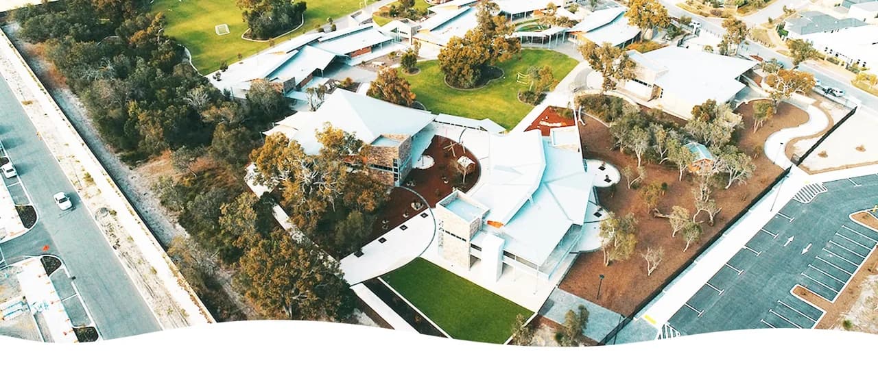 Campus buildings and grounds at Hammond Park Catholic Primary School in Hammond Park