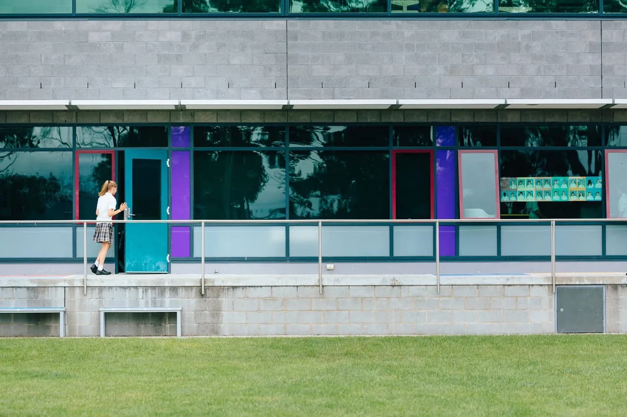 Campus buildings and grounds at Calvin Christian School in Kingston