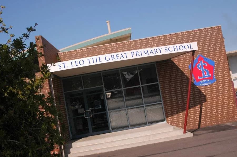 Campus buildings and grounds at St Leo the Great Primary School in Altona North