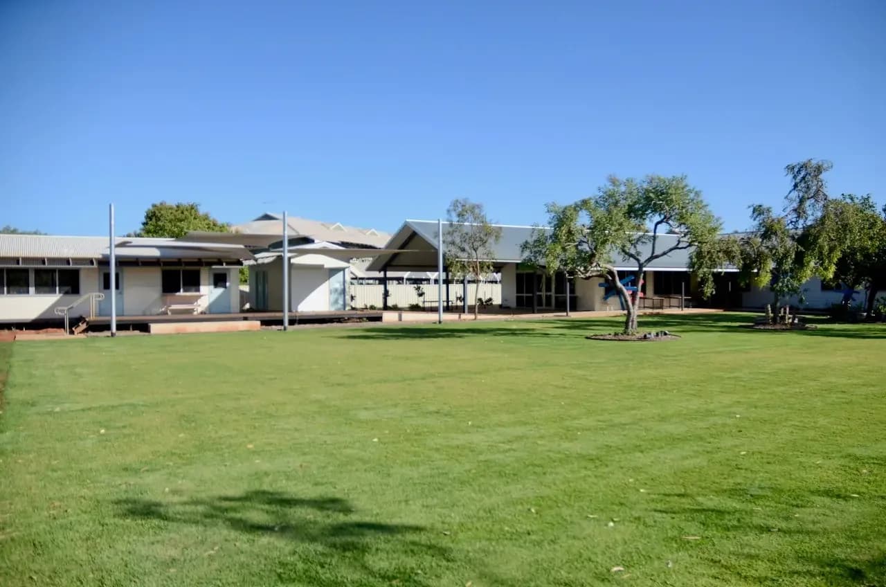 Campus buildings and grounds at St Martin de Porres School in Broome