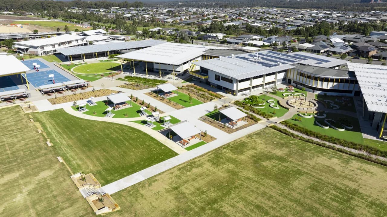 Campus buildings and grounds at St Bede's Catholic College in Chisholm