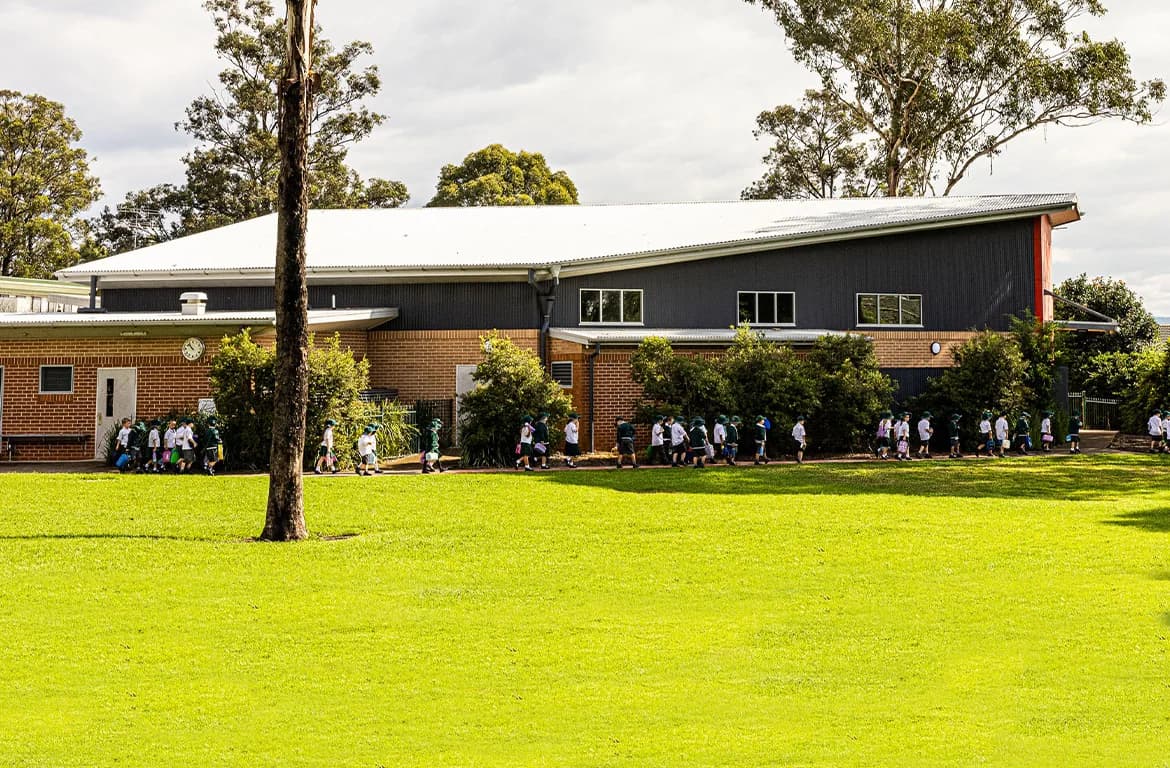 Campus buildings and grounds at Corpus Christi Primary School in Cranebrook