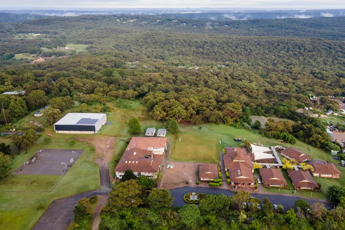 Campus buildings and grounds at Galstaun College in Ingleside