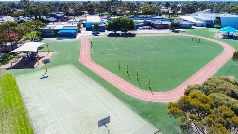 Campus buildings and grounds at Queen of Peace Primary School in Altona Meadows