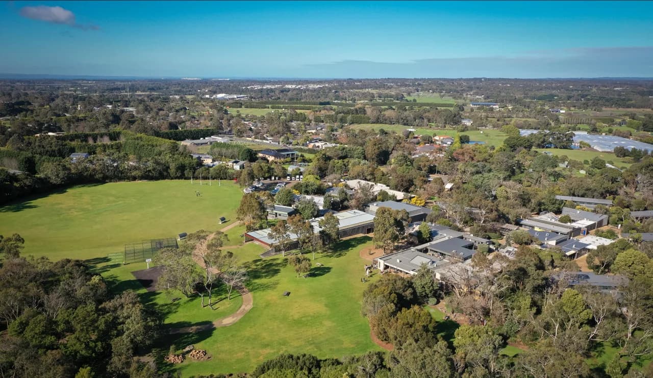 Campus buildings and grounds at Woodleigh School in Langwarrin South
