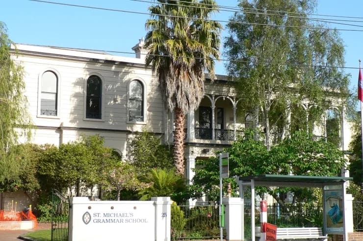 Campus buildings and grounds at St Michael's Grammar School in St Kilda