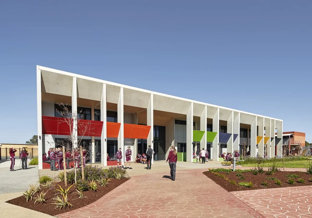 Campus buildings and grounds at Notre Dame College in Shepparton