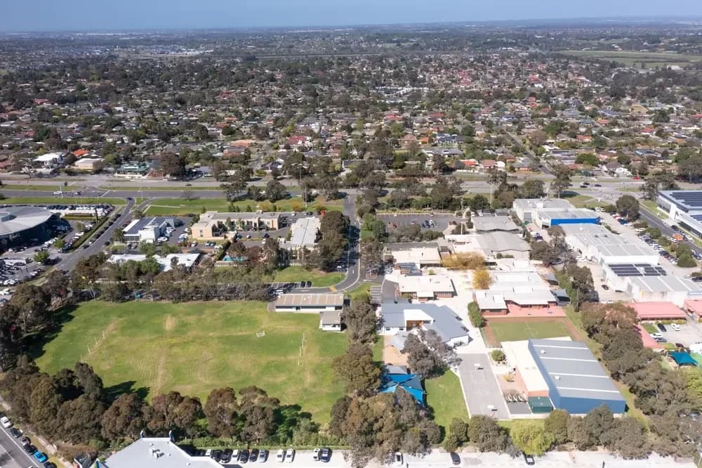 Campus buildings and grounds at Don Bosco School in Narre Warren
