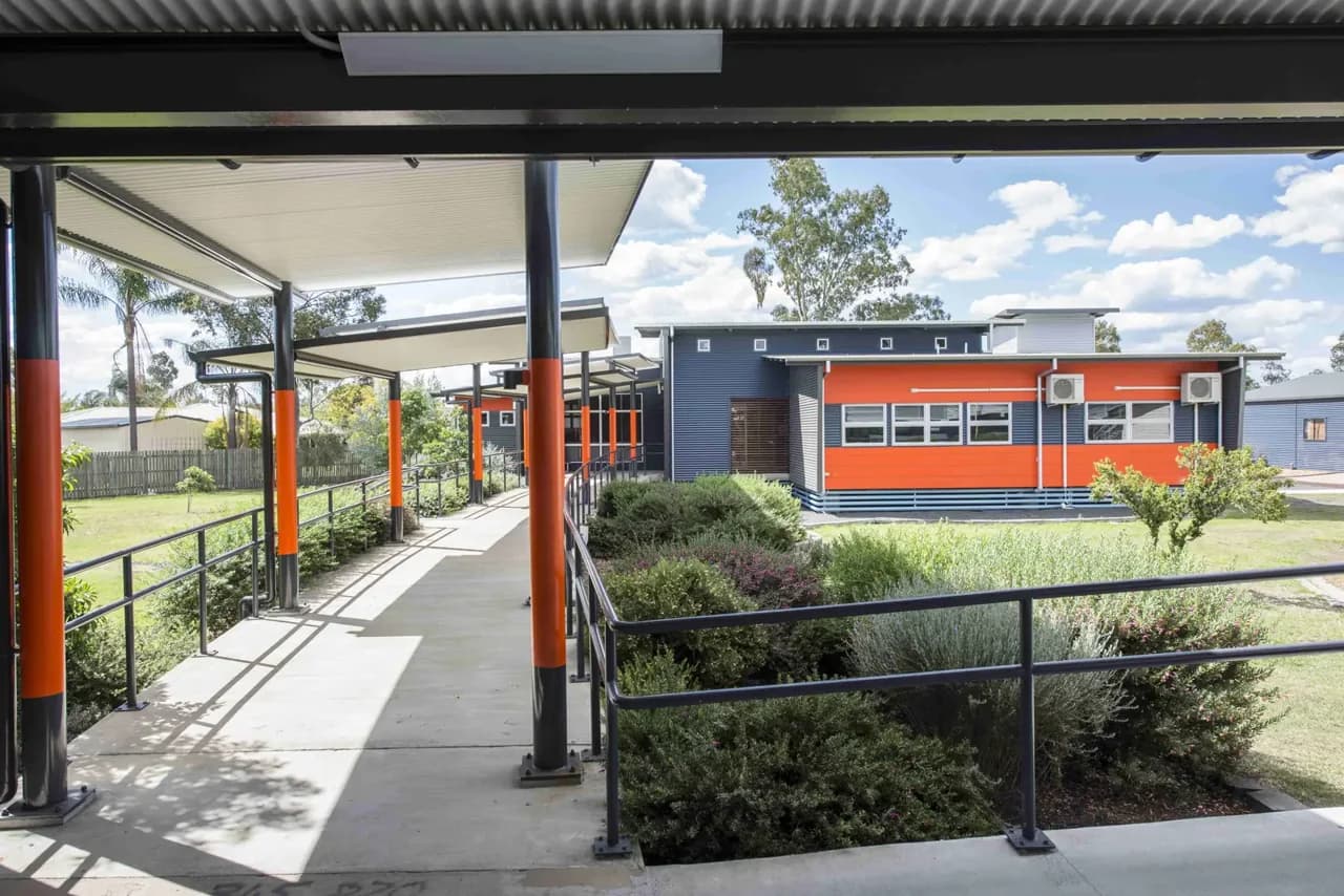 Campus buildings and grounds at Our Lady of the Southern Cross College in Dalby