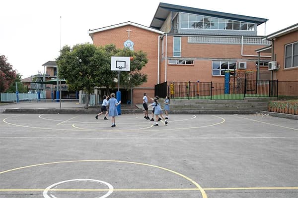 Campus buildings and grounds at St Mary's Star of the Sea Catholic Primary School in Hurstville