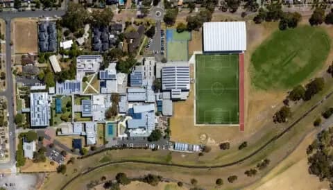 Campus buildings and grounds at St John's Regional College in Dandenong