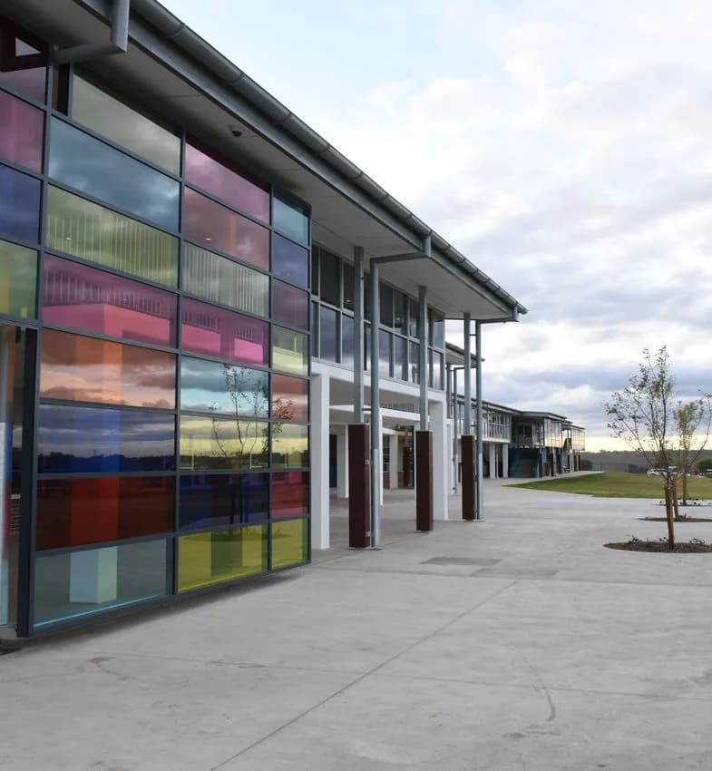 Campus buildings and grounds at Oran Park Anglican College in Oran Park