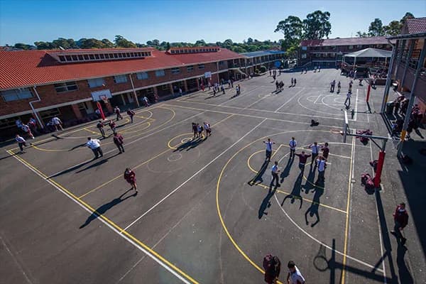 Campus buildings and grounds at Holy Spirit Catholic College in Lakemba