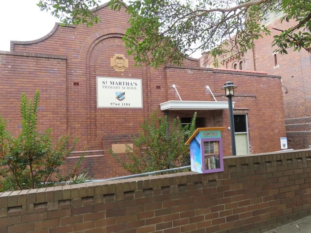 Campus buildings and grounds at St Martha's Catholic Primary School in Strathfield