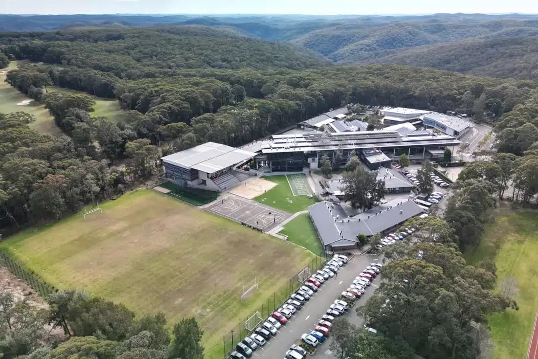 Campus buildings and grounds at Northern Beaches Christian School in Terrey Hills
