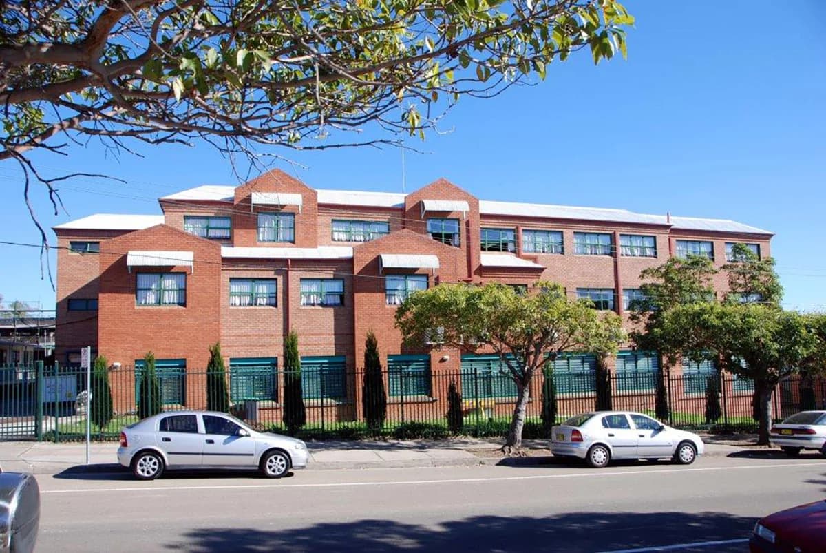 Campus buildings and grounds at St Charbel's College in Punchbowl