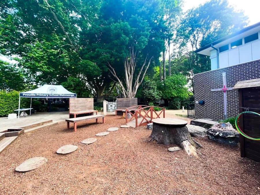 Campus buildings and grounds at Prouille Catholic Primary School in Wahroonga