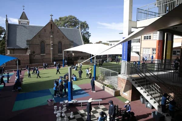 Campus buildings and grounds at St Patrick's Catholic Primary School in Kogarah