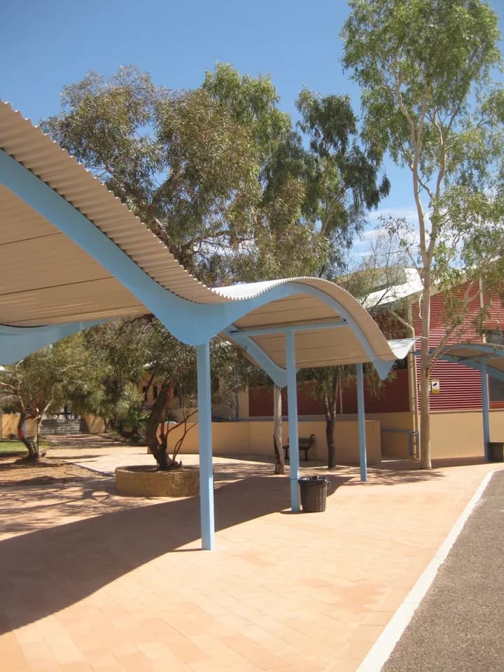 Campus buildings and grounds at Yipirinya School in Alice Springs
