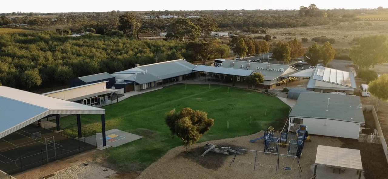 Campus buildings and grounds at Our Lady of the River School in Berri