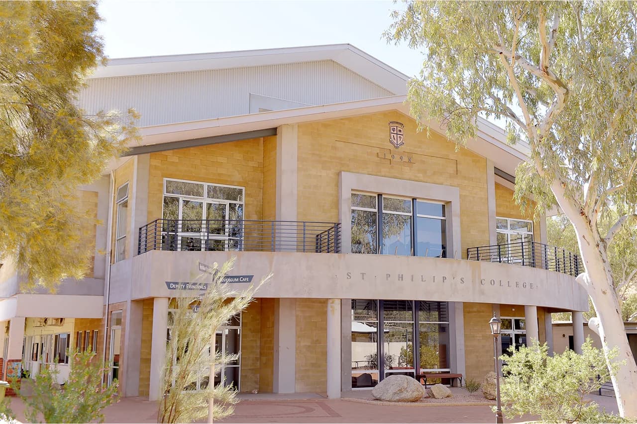 Campus buildings and grounds at St Philip's College in Alice Springs