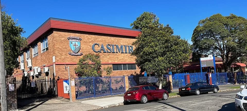 Street frontage of Casimir Catholic College in Marrickville