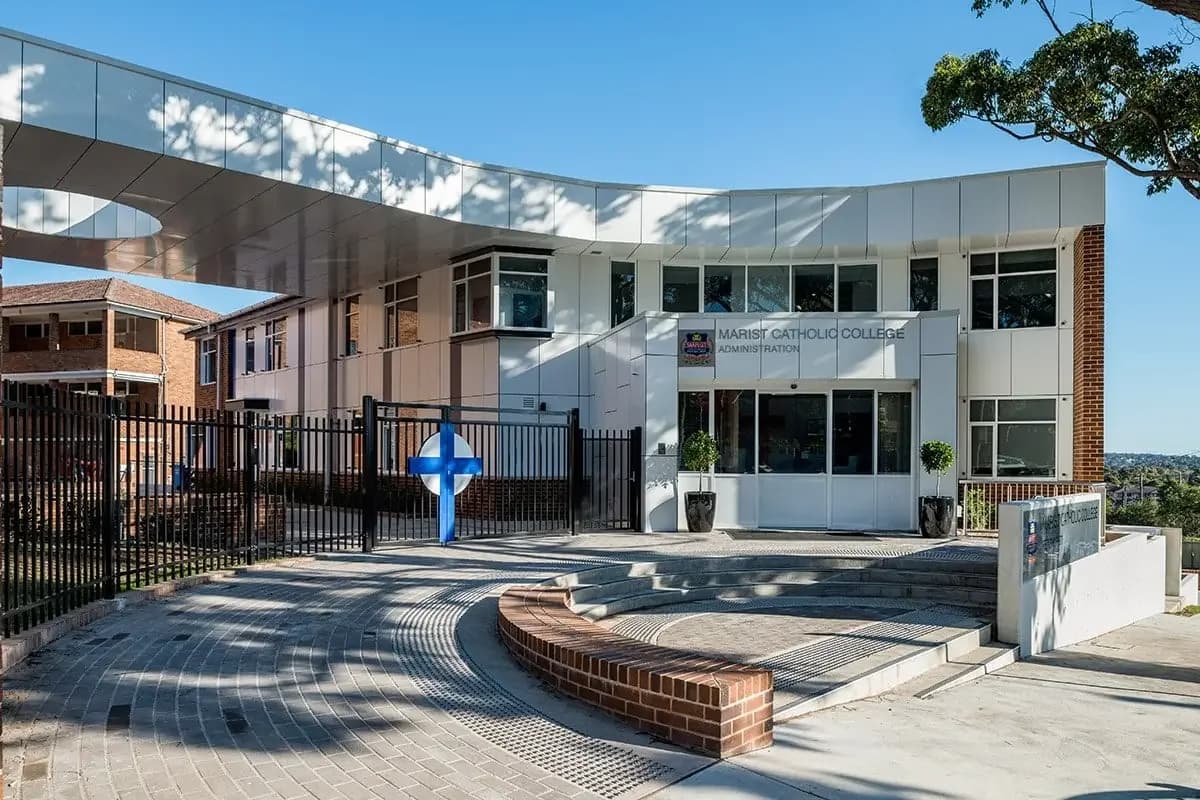 Campus buildings and grounds at Marist Catholic College Penshurst in Mortdale