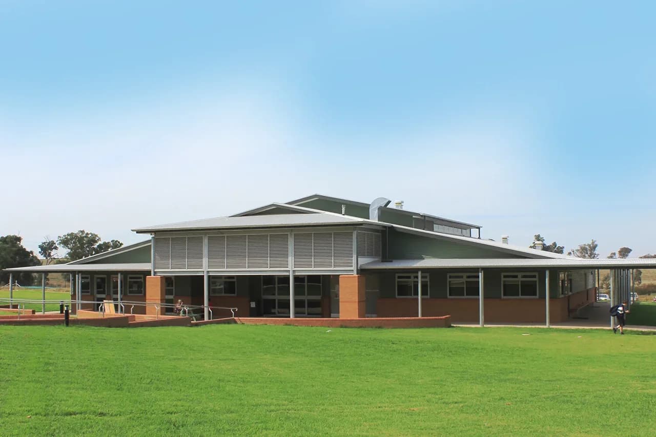 Campus buildings and grounds at The Riverina Anglican College in Wagga Wagga
