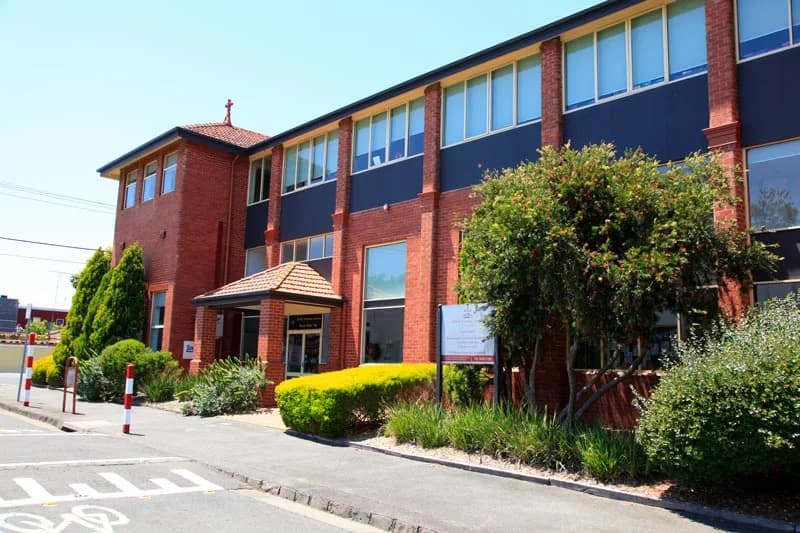 Campus buildings and grounds at Trinity Catholic School in Richmond