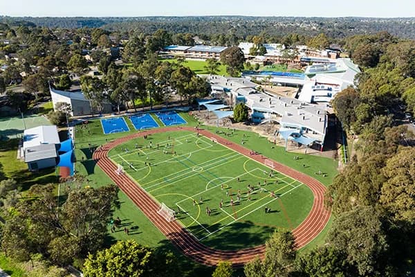 Campus buildings and grounds at Holy Family Catholic Primary School in Menai