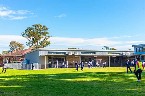 Campus buildings and grounds at St Michael's Catholic Primary School in Belfield
