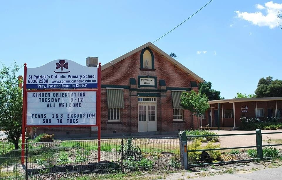 St Patrick’s Primary School building and grounds in Holbrook