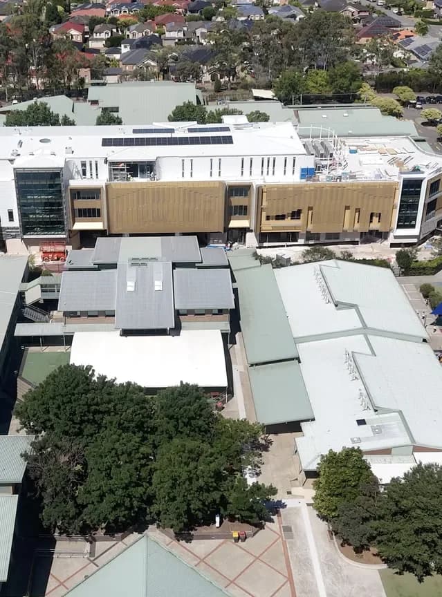 Campus buildings and grounds at William Clarke College in Kellyville