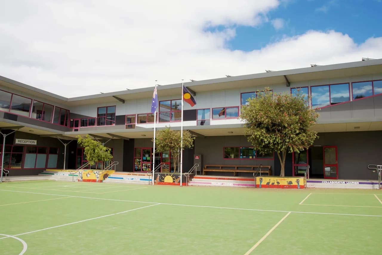 Campus buildings and grounds at St Oliver Plunkett's School in Pascoe Vale