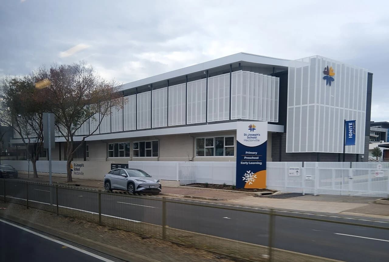 School building at St Joseph's School in Hectorville, South Australia.