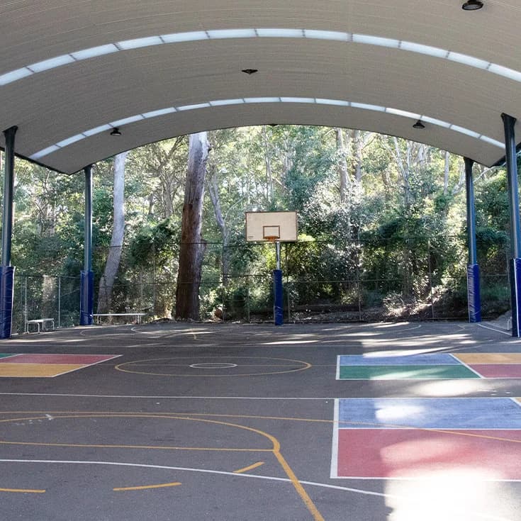 Campus buildings and grounds at St Bernadette's Primary School in Dundas Valley