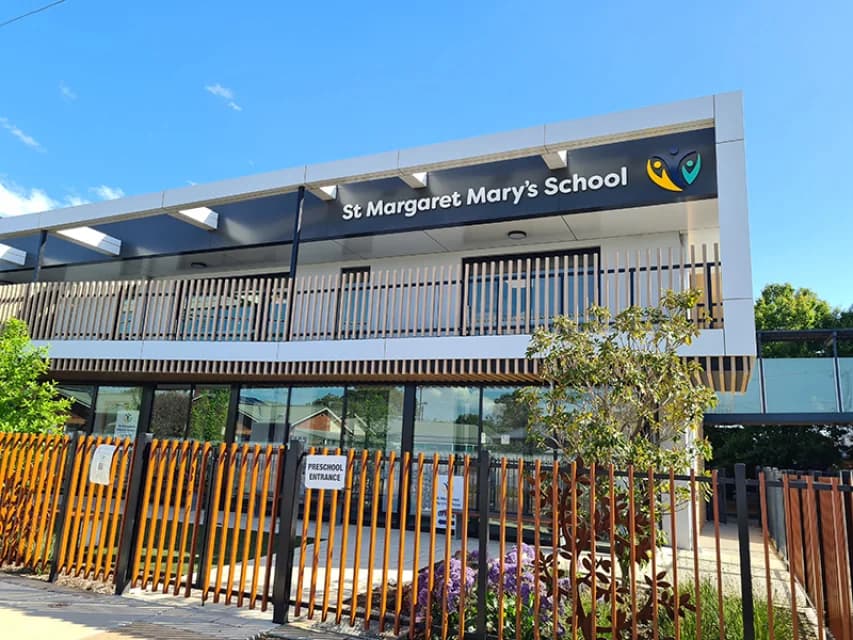 Campus buildings and grounds at St Margaret Mary's School in Croydon Park