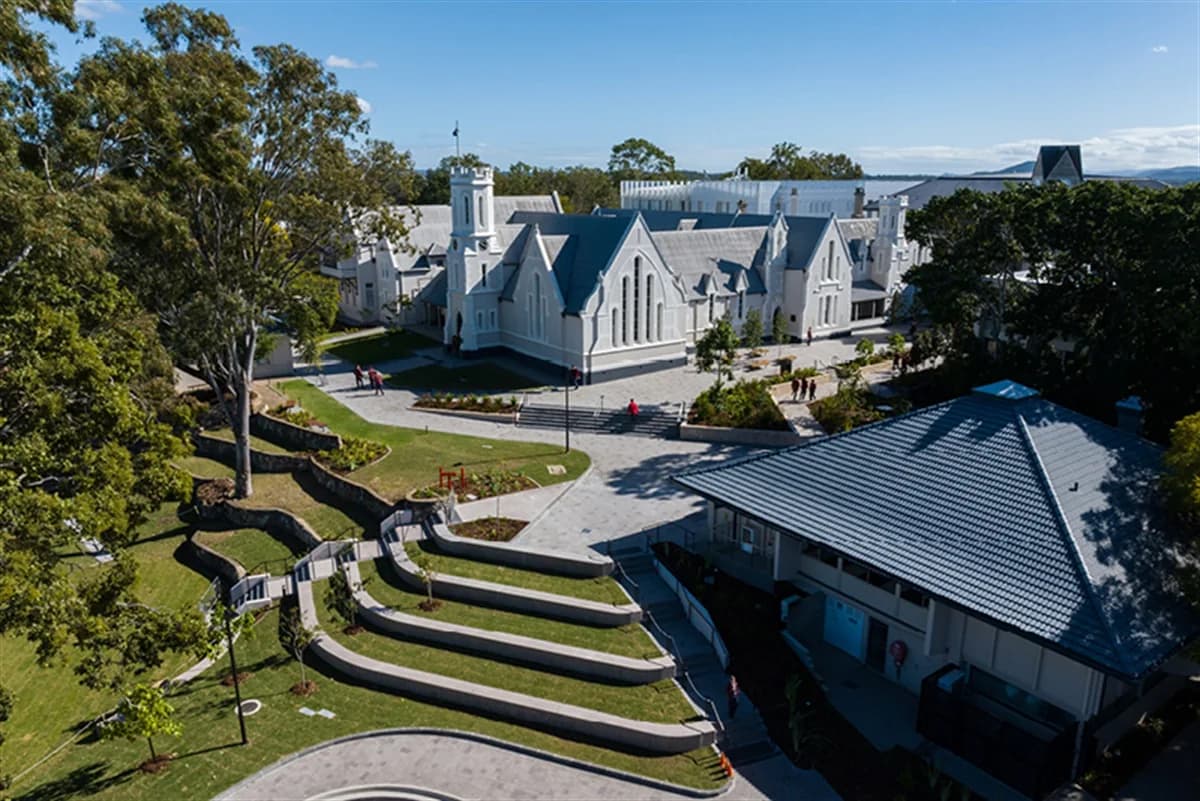 Campus buildings and grounds at Ipswich Grammar School in Ipswich
