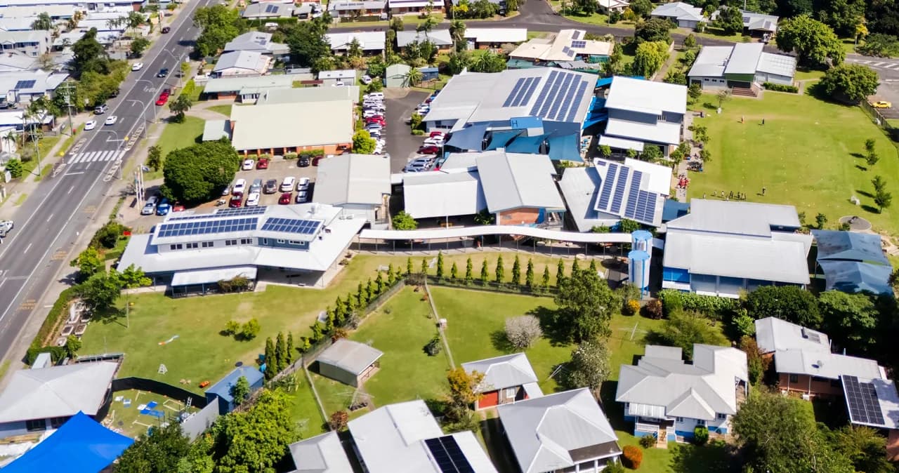 Campus buildings and grounds at Our Lady Help of Christians School in Earlville