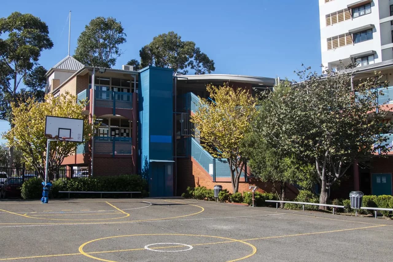 Campus buildings and grounds at St Euphemia College in Bankstown
