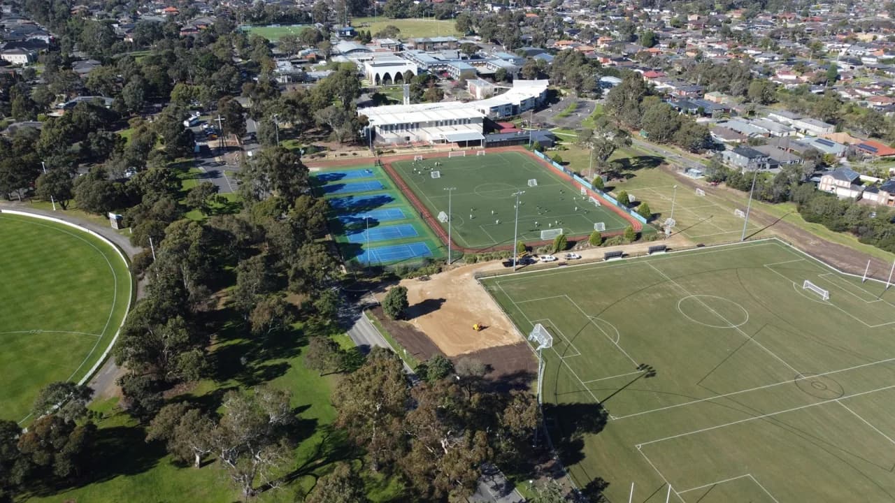 Campus buildings and grounds at Parade College in Bundoora