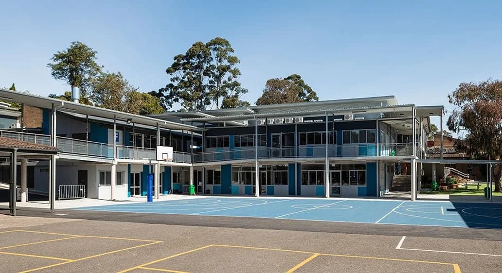 Campus buildings and grounds at Covenant Christian School in Belrose